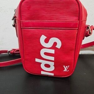 Louis Vuitton x Supreme Red Leather Crossbody Bag